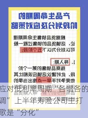 应对低利率周期“各唱各的调” 上半年寿险公司主打歌是“分化”