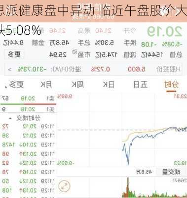 思派健康盘中异动 临近午盘股价大跌5.08%