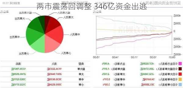 两市震荡回调整 346亿资金出逃