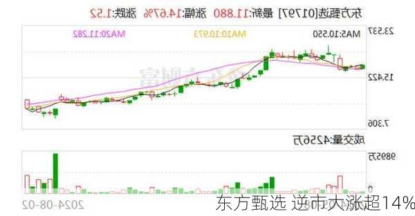 东方甄选 逆市大涨超14%