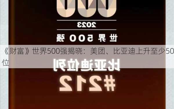 《财富》世界500强揭晓：美团、比亚迪上升至少50位