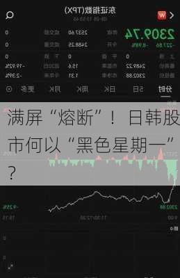 满屏“熔断”！日韩股市何以“黑色星期一”？