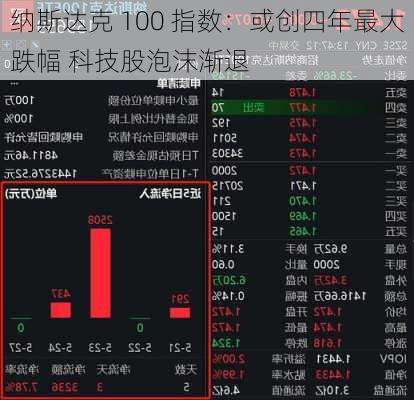 纳斯达克 100 指数：或创四年最大跌幅 科技股泡沫渐退