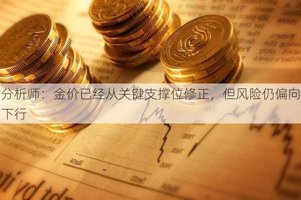 分析师：金价已经从关键支撑位修正，但风险仍偏向下行