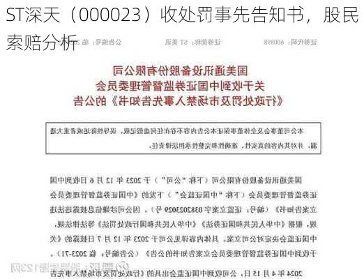 ST深天（000023）收处罚事先告知书，股民索赔分析