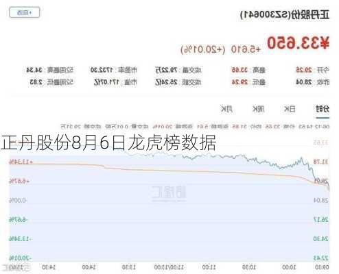 正丹股份8月6日龙虎榜数据