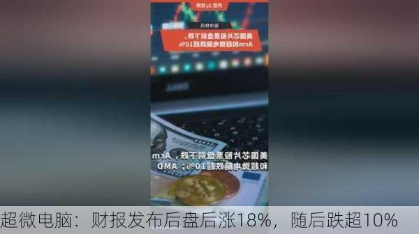 超微电脑：财报发布后盘后涨18%，随后跌超10%