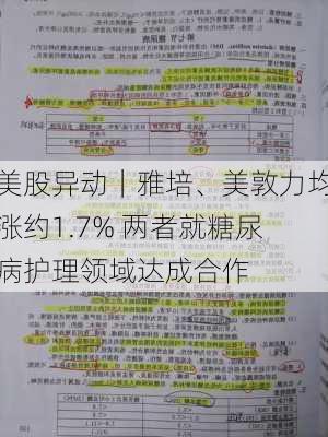 美股异动｜雅培、美敦力均涨约1.7% 两者就糖尿病护理领域达成合作