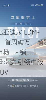 比亚迪宋 LDM-i：首周破万，颠覆市场    - 销量奇迹 引领中级 SUV