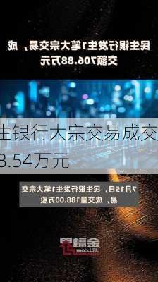 民生银行大宗交易成交248.54万元