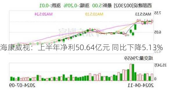 海康威视：上半年净利50.64亿元 同比下降5.13%