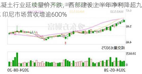 混凝土行业延续量价齐跌，西部建设上半年净利降超九成 印尼市场营收增逾600%