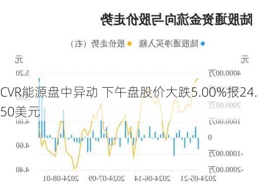 CVR能源盘中异动 下午盘股价大跌5.00%报24.50美元