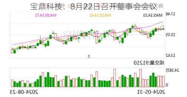 宝鼎科技：8月22日召开董事会会议