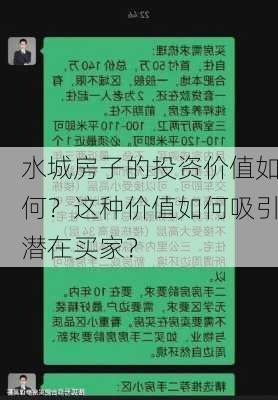 水城房子的投资价值如何？这种价值如何吸引潜在买家？