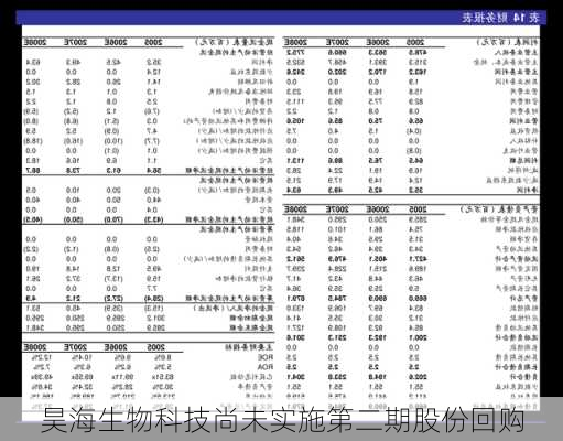 昊海生物科技尚未实施第二期股份回购