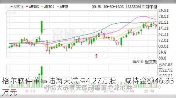 格尔软件董事陆海天减持4.27万股，减持金额46.33万元