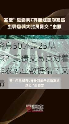 降息50还是25基点？美债交易员对着非农就业数据猜了又猜