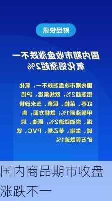 国内商品期市收盘涨跌不一