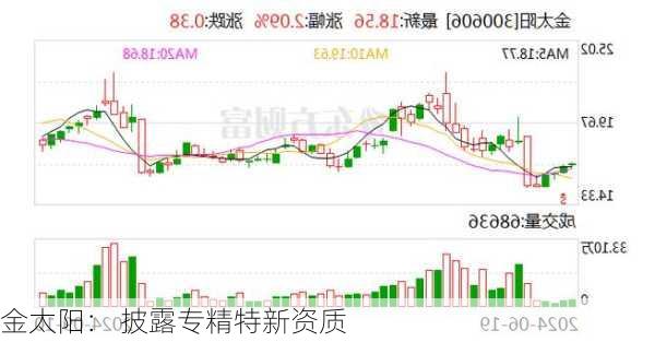 金太阳： 披露专精特新资质