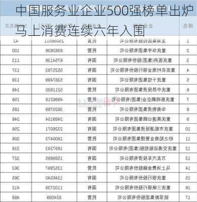 中国服务业企业500强榜单出炉 马上消费连续六年入围