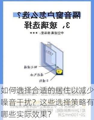 如何选择合适的居住以减少噪音干扰？这些选择策略有哪些实际效果？