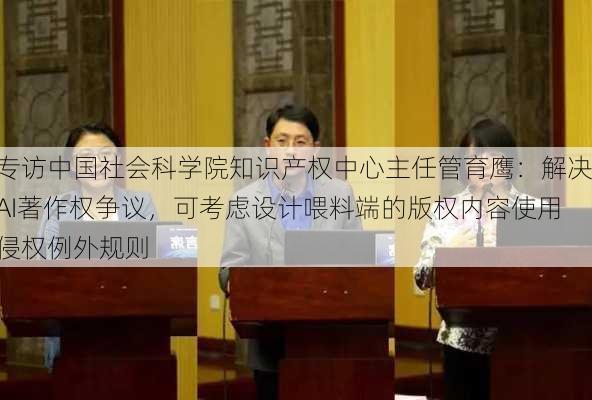 专访中国社会科学院知识产权中心主任管育鹰：解决AI著作权争议，可考虑设计喂料端的版权内容使用侵权例外规则