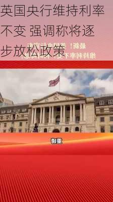 英国央行维持利率不变 强调称将逐步放松政策