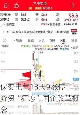 保变电气13天9涨停 游资“狂恋”国企改革概念