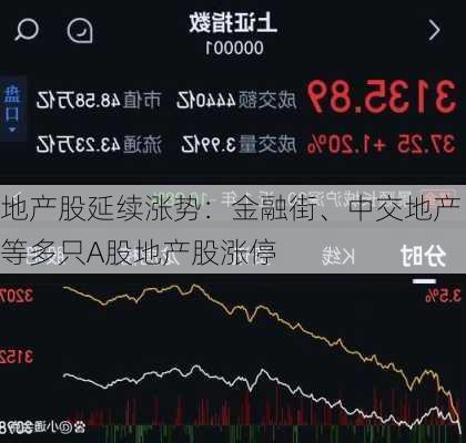 地产股延续涨势：金融街、中交地产等多只A股地产股涨停