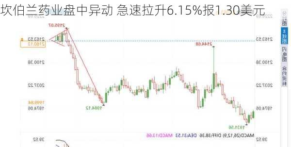 坎伯兰药业盘中异动 急速拉升6.15%报1.30美元