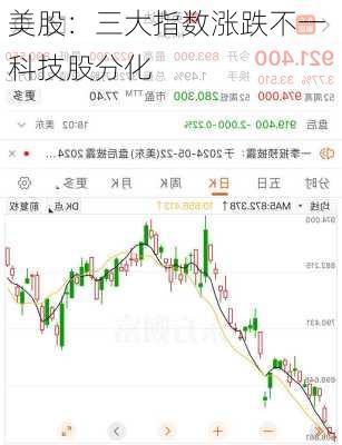 美股：三大指数涨跌不一 科技股分化