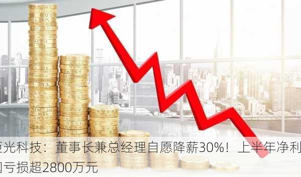 炬光科技：董事长兼总经理自愿降薪30%！上半年净利润亏损超2800万元