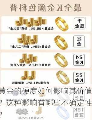 黄金的硬度如何影响其价值？这种影响有哪些不确定性？