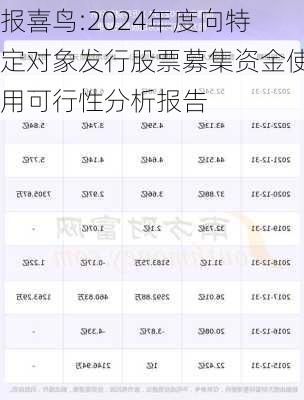 报喜鸟:2024年度向特定对象发行股票募集资金使用可行性分析报告