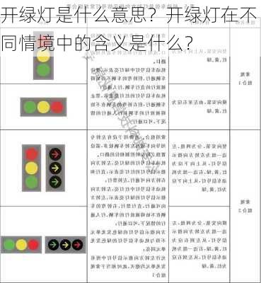 开绿灯是什么意思？开绿灯在不同情境中的含义是什么？