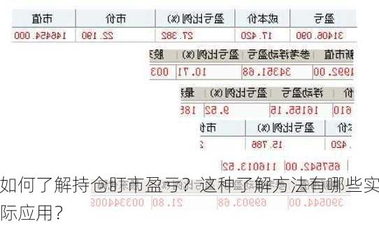 如何了解持仓盯市盈亏？这种了解方法有哪些实际应用？