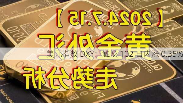 美元指数 DXY：触及 102 日内涨 0.35%