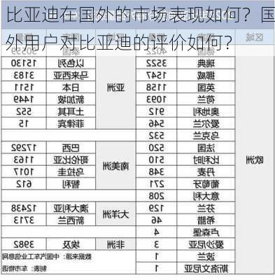 比亚迪在国外的市场表现如何？国外用户对比亚迪的评价如何？