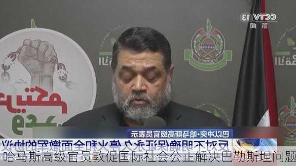 哈马斯高级官员敦促国际社会公正解决巴勒斯坦问题