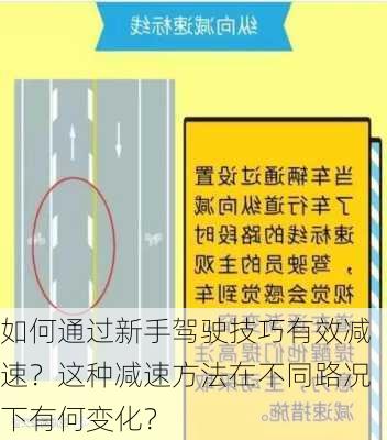 如何通过新手驾驶技巧有效减速？这种减速方法在不同路况下有何变化？