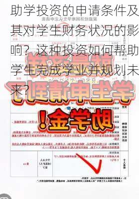 助学投资的申请条件及其对学生财务状况的影响？这种投资如何帮助学生完成学业并规划未来？