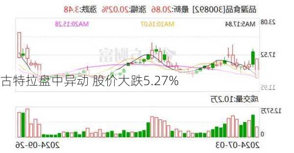 古特拉盘中异动 股价大跌5.27%