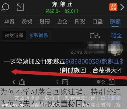 为何不学习茅台回购注销、特别分红为何缺失？五粮液董秘回应