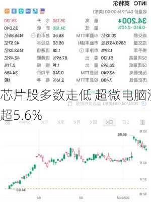 芯片股多数走低 超微电脑涨超5.6%