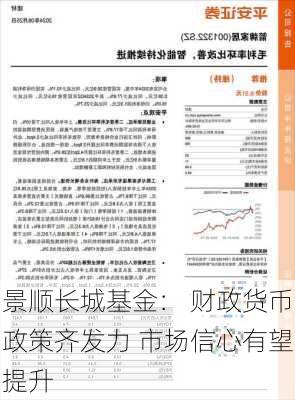 景顺长城基金： 财政货币政策齐发力 市场信心有望提升