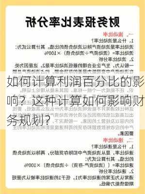 如何计算利润百分比的影响？这种计算如何影响财务规划？