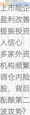 上市险企盈利改善提振投资人信心 多家外资机构频繁调仓内险股，背后酝酿第二波攻势?